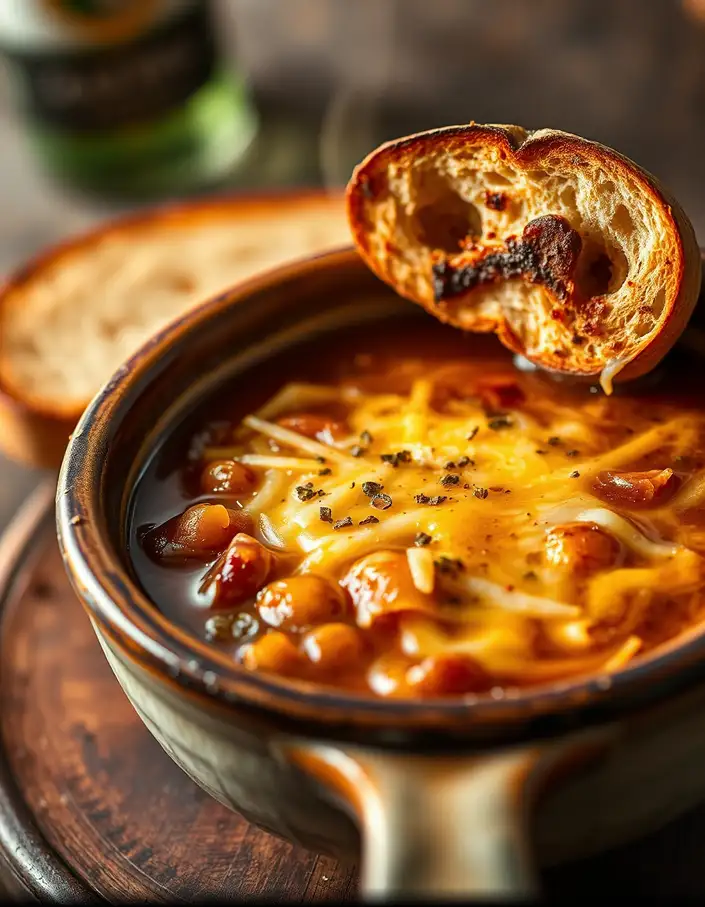 Soupe à l'oignon gratinée au CBD